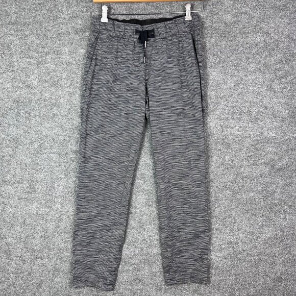 Lululemon Women's Gray Striped‎ Jogger Pants Size 6 Drawstring - Picture 1 of 9